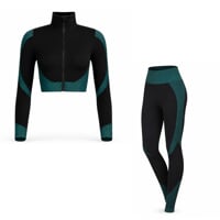 Set GEMA  CROP + GEMA LEGGINS black