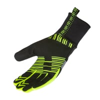 SNOWSPORT GLOVES winter cross-country skiing gloves black/reflective yellow