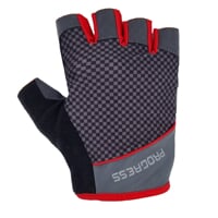 SOLAR MITTS fingerless cycling mittens black/red