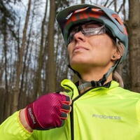 SOLARIA MITTS fingerless cycling mittens wine red/pink