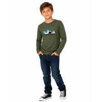  STIG "ICELAND" children's merino T-shirt khaki melange