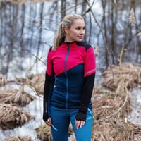 TERRITORIA dámská funkční sportovní mikina černá/mint/modrozelená