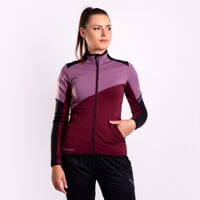 TERRITORIA dámská funkční sportovní mikina černá/sv.švestka/tm.švestka