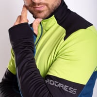 TERRITORY mens full zip jacket black/lime/petroleum