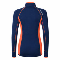 TISPA II ladies sports full zip jacket navy blue/salmon
