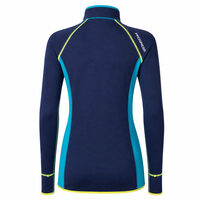 TISPA II ladies sports full zip jacket navy blue/turquoise