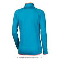 TISPA II ladies sports full zip jacket black/Lt.blue sew.