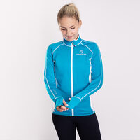 TISPA II ladies sports full zip jacket turquoise/white