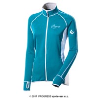 TISPA II ladies sports full zip jacket black/Lt.blue sew.