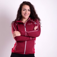 TISPA II ladies sports full zip jacket black/Lt.blue sew.