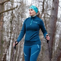 TISPA ZIP MERINO petrol blue