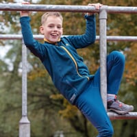 TOREZ KID MERINO kid's sports jacket petrol/curry