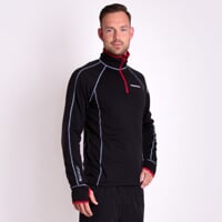 TOREZ ZIP mens sports short zip jacket black/red