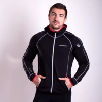 TS TOREZ HOODY mens sports full zip jacket black/red