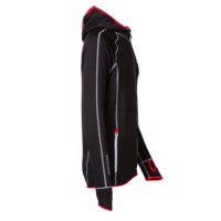 TS TOREZ HOODY mens sports full zip jacket black/red