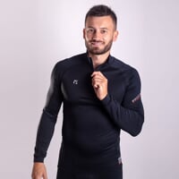 TX NRZ men's functional halfzip T-shirt black