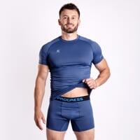TX SKN 2-PACK set of men's merino boxers black + dk.blue