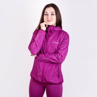 VALEDA full-zip hooded jacket cherry