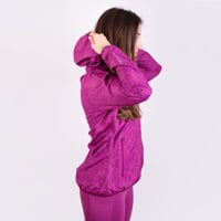 VALEDA full-zip hooded jacket cherry