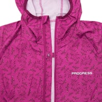 VALEDA full-zip hooded jacket cherry