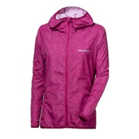 VALEDA full-zip hooded jacket cherry