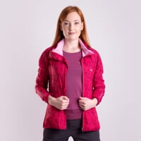 VALEDA full-zip hooded jacket raspberry