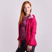 VALEDA full-zip hooded jacket raspberry