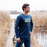 VANDAL "TRACK MAN" men's bamboo T-shirt petroleum