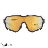 VORTEX GLD-R BLK sports glasses shiny black